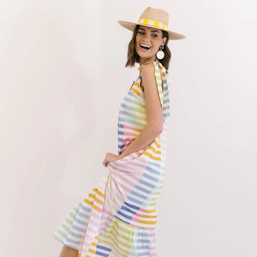 Colorful Stripe Positano Dress