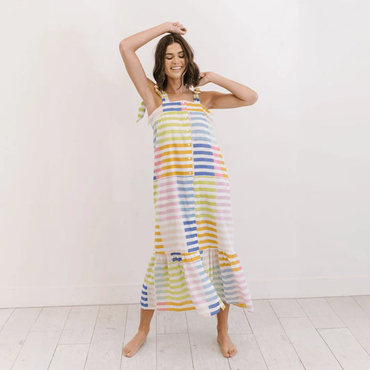 Colorful Stripe Positano Dress