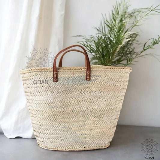 French Market Basket, Beach Baskets Bag, Straw Shoppers Bag